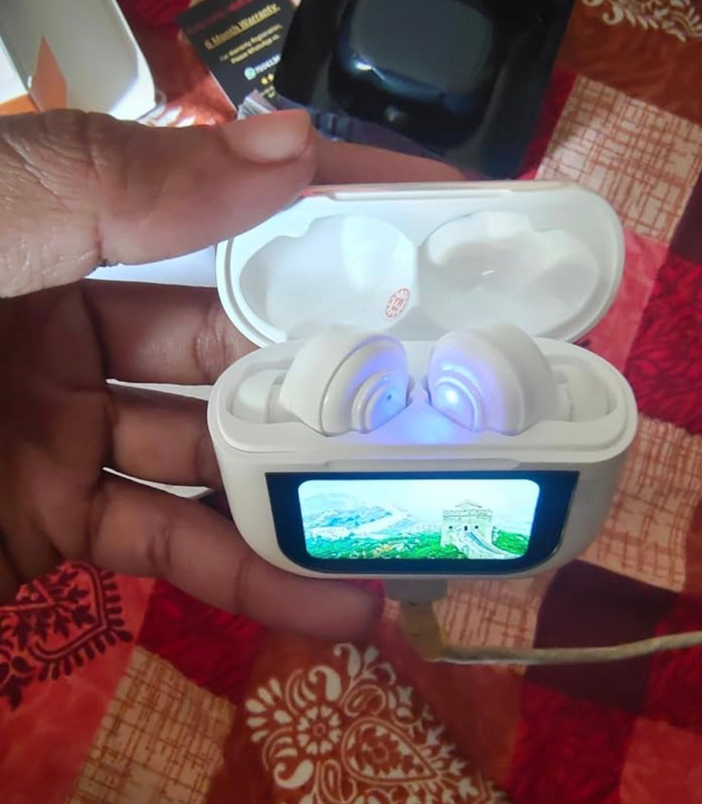 True noise cancellation AirPods with Led display SHANIVERSE