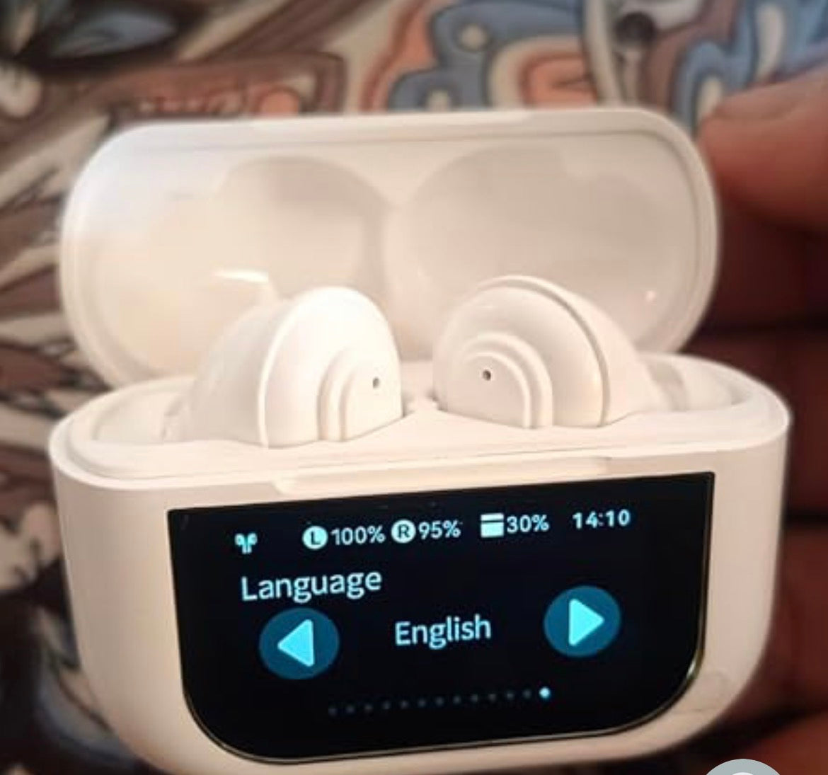 True noise cancellation AirPods with Led display SHANIVERSE