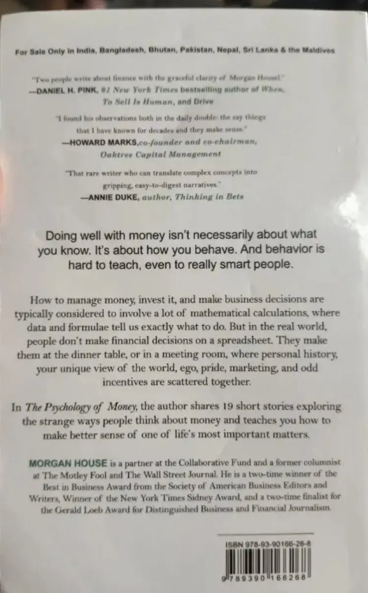 THE PSYCHOLOGY OF MONEY: Timeless lessons on wealth, greed, and happiness BY Morgan Housel FROM SHANIVERSE SHANIVERSE