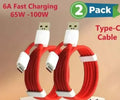 5A fast Charging Type-C Fast Charging & Data Transfer Cable, Compatible with all Smartphones & Tablet – 1 meter length - Red - Pack of 2 SHANIVERSE