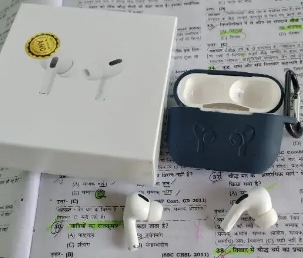 Airpod Pro with Silicon Case True Wireless Bluetooth Earphones with 83 Hours of Playtime & Compatible for all Smartphones (White SHANIVERSE
