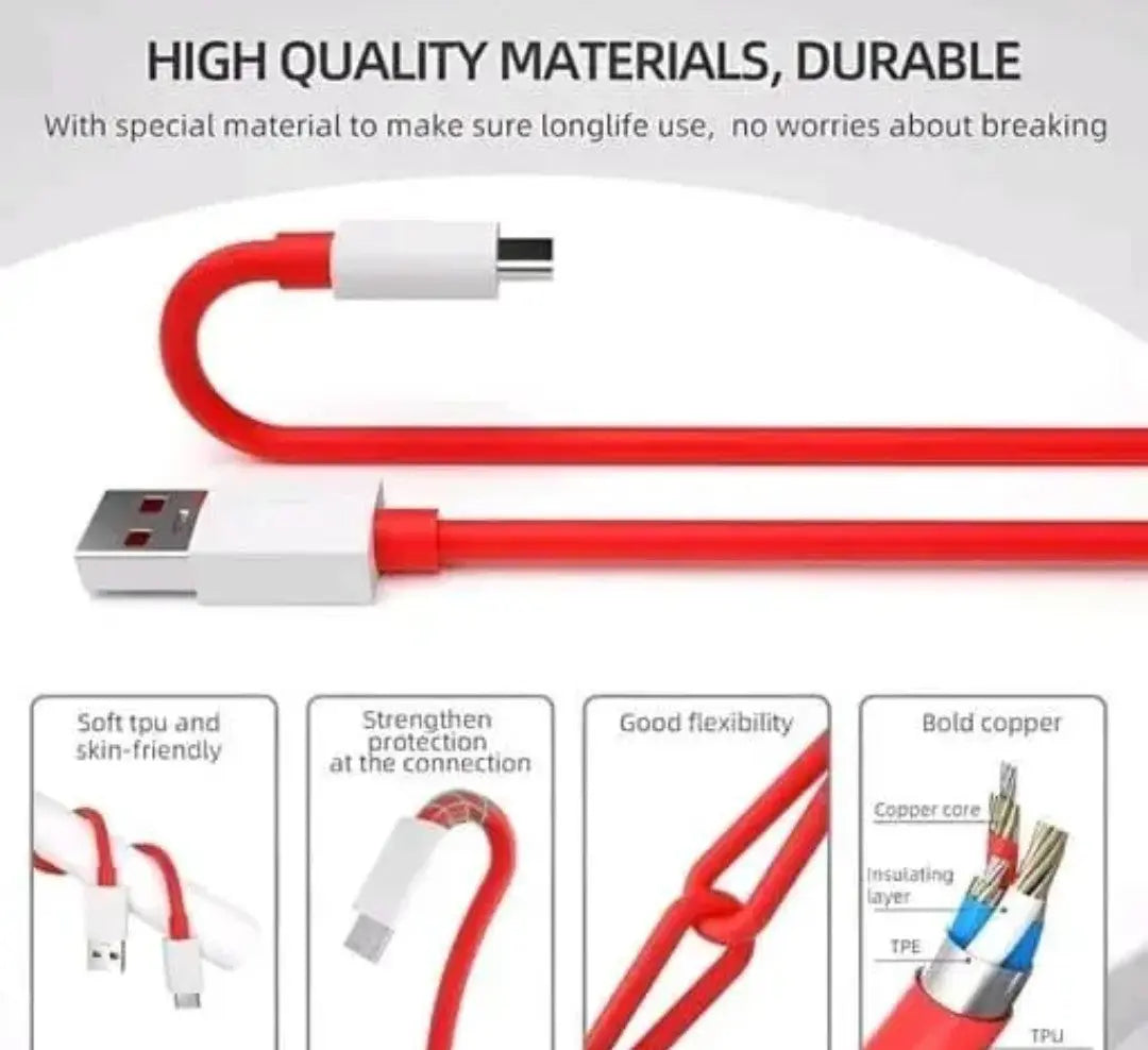 120W Super Fast Charging Cable | Type-C Data Cable | Heavy Duty Fast Charge & Sync | Durable Tangle-Free Wire SHANIVERSE